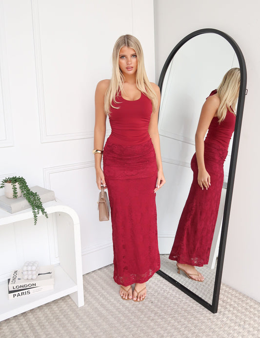 KLARA MAXI DRESS - WINE