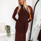 PHOEBE MAXI DRESS - CHOCOLATE