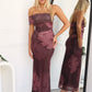 ROSALINE MAXI DRESS - CHOCOLATE FLORAL