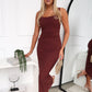 CORA MAXI DRESS - CHOCOLATE