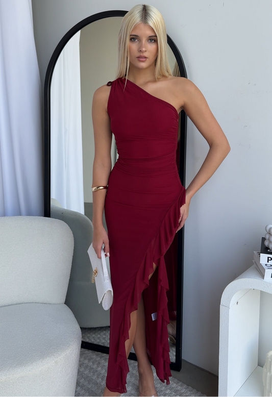LORRAINE MAXI DRESS - WINE