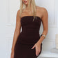 HOPE STRAPLESS MAXI DRESS - CHOCOLATE