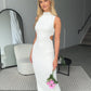 LORETTA MAXI DRESS - WHITE