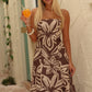 JULIET FLORAL MAXI DRESS - CHOCOLATE