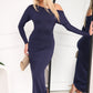 SABRINA MAXI DRESS - NAVY