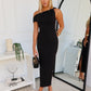 DAISY MIDI DRESS - BLACK