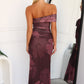 ROSALINE MAXI DRESS - CHOCOLATE FLORAL