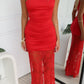 ZARIA MAXI DRESS - RED