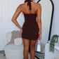 FRANCA MINI DRESS - CHOCOLATE