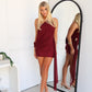 SIENNA MINI DRESS - WINE