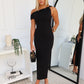 DAISY MIDI DRESS - BLACK