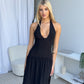 AMBER MIDI DRESS - BLACK
