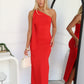 KIKI ONE SHOULDER MAXI - RED
