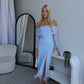 STELLA OFF SHOULDER MAXI - BABY BLUE