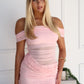 SIERRA MINI DRESS - BABY PINK