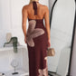 STEVIE MAXI DRESS - CHOCOLATE FLORAL