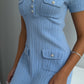 COCO KNIT MINI DRESS - BABY BLUE