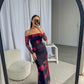 CAMIL MAXI DRESS - WINE FLORAL
