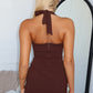 FRANCA MINI DRESS - CHOCOLATE