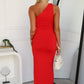 KIKI ONE SHOULDER MAXI - RED