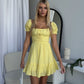EVERLEY MINI DRESS - LEMON