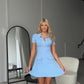 COCO KNIT MINI DRESS - BABY BLUE