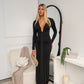 BRYSON LONG SLEEVE MAXI DRESS - BLACK