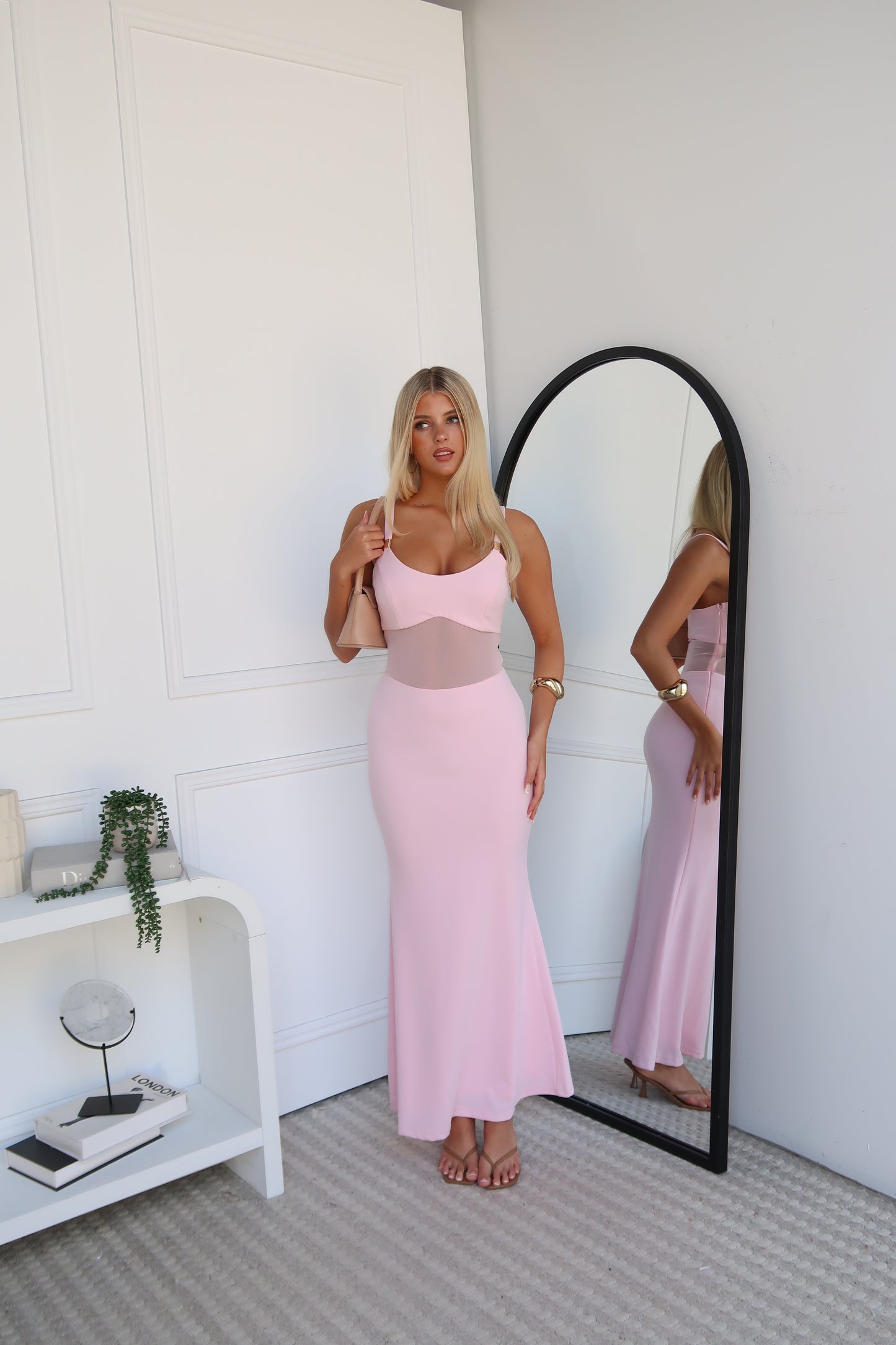 FREDDI MAXI DRESS - BABY PINK