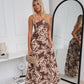 JULIET FLORAL MAXI DRESS - CHOCOLATE