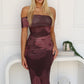 ROSALINE MAXI DRESS - CHOCOLATE FLORAL