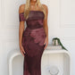 ROSALINE MAXI DRESS - CHOCOLATE FLORAL