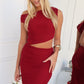 COCO OFF SHOULDER MAXI DRESS - WINE