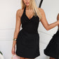 LEAH HALTER MINI - BLACK