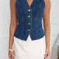 SABEL TOP - BLUE DENIM