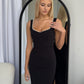 BIANCO PEARL MAXI DRESS - BLACK