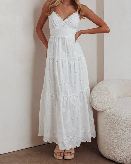 ZELLA MAXI DRESS - WHITE LACE