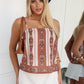 BLAKE TOP - CHOCOLATE PRINT