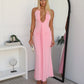 BRYSON HALTER MAXI DRESS - PINK