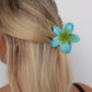 ALINA FLOWER HAIR CLAW - BLUE