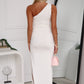 KIKI ONE SHOULDER MAXI - WHITE