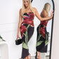 AMARA MAXI DRESS - BLACK FLORAL