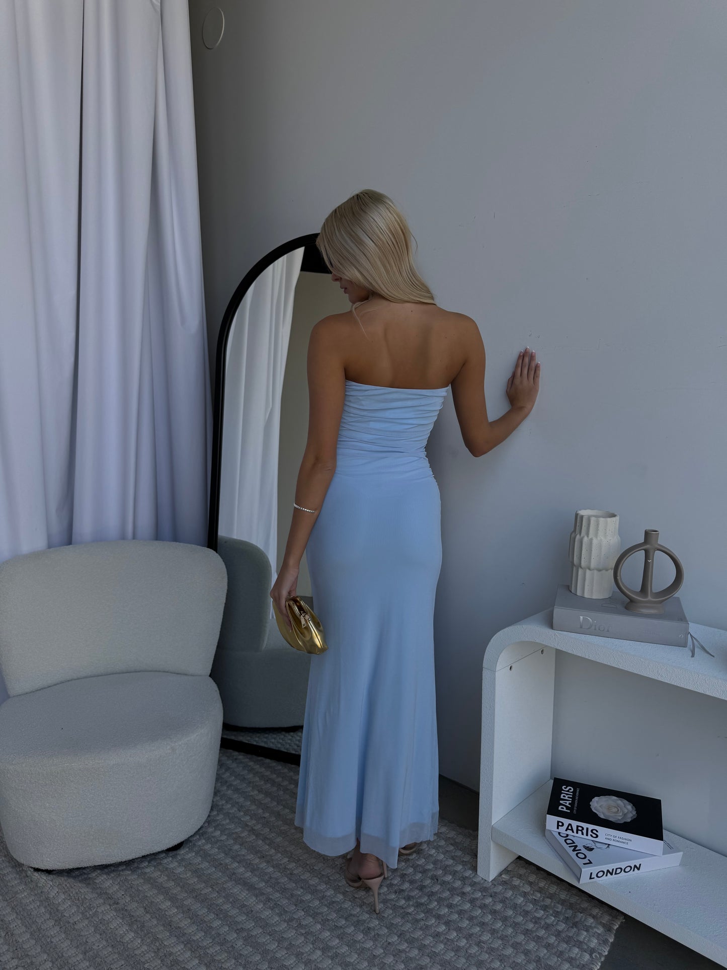 KIRRA MAXI DRESS - BABY BLUE