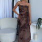 NAKARI MAXI DRESS - BROWN MULTI