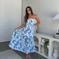 AVA DRESS - BLUE AND WHITE (Limited Edition)