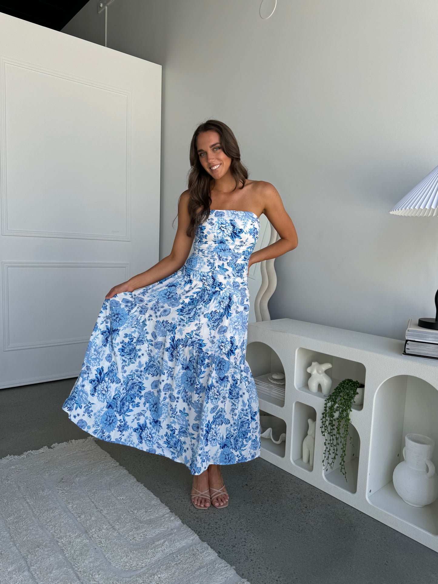 AVA DRESS - BLUE AND WHITE (Limited Edition)