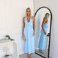 TYLA HALTER MAXI DRESS - BLUE
