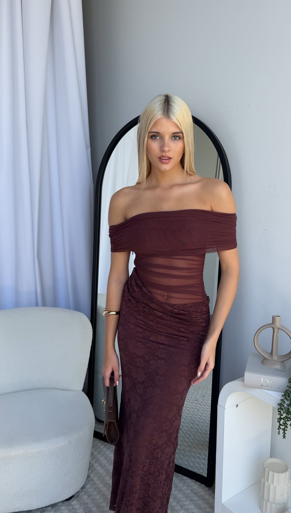 SIERRA MAXI DRESS - CHOCOLATE