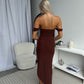VIENNA RUFFLE MAXI DRESS - CHOCOLATE