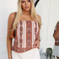 BLAKE TOP - CHOCOLATE PRINT