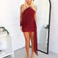 SIENNA MINI DRESS - WINE